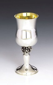 Silver Wine Goblet Grapes