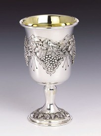 Silver Wine Goblet Grapes
